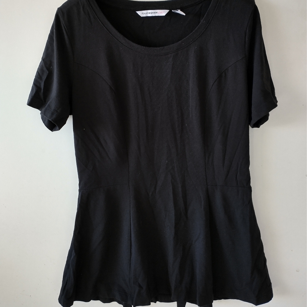 Isaac Mizrahi Live Short Sleeve Crew Neckline